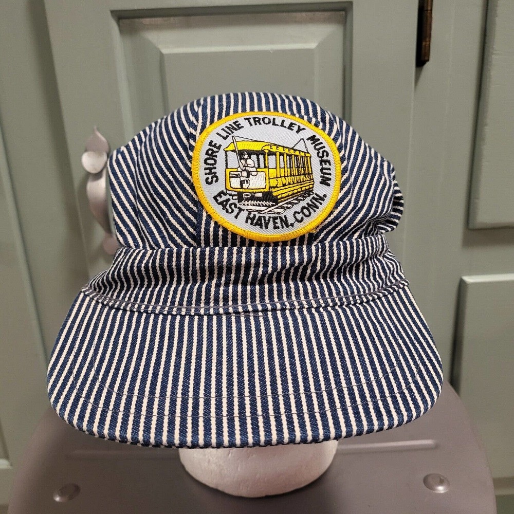 VTGβ Shore Line Trolley Museum East Haven CT Connecticut Conductor Train Hat Cap